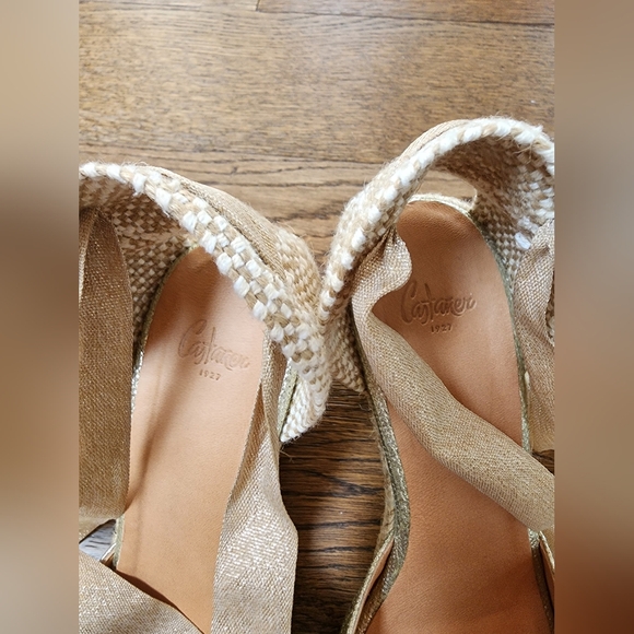 Castaner Carina Gold Wedge Espadrilles 40 NWT - Picture 3 of 4